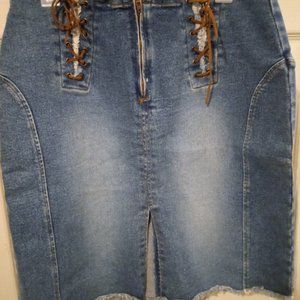 Route 66 Blue Jean Skirt 1926 Original Clothing Company Size:14 90's Vintage